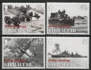 2004 Gibraltar SG.1088-91 60th Anniv of D-Day Landings Set of 4 values U/M (MNH).