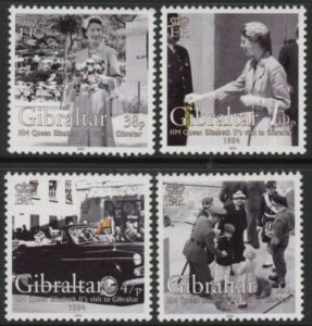 2004 Gibraltar SG.1078-81 50th Anniv of Visit of QEII Set of 4 values U/M (MNH)