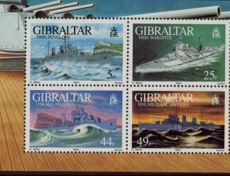 1994  Gibraltar  MS.724 2nd World War Warships (2nd Issue) mini sheet.  U/M (MNH)