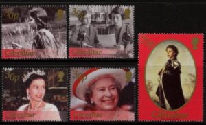 2002 Gibraltar SG.996-1000 Golden Jubilee set 5 values. U/M (MNH)