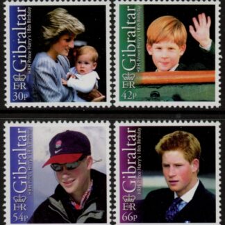 2002  Gibraltar  SG.1020-3  18th Birthday of Prince Harry. set 4 values. U/M (MNH)