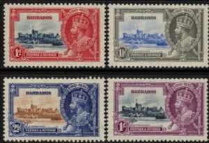 1935 Barbados - SG.241-4 KGV Silver Jubilee set mounted mint. Cat. value £30.00