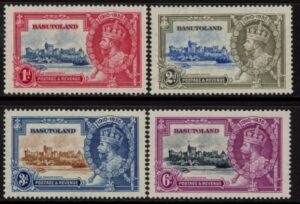 1935 Basutoland - SG.11-4 KGV Silver Jubilee set mounted mint. Cat. value £9.00