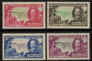 1935 Southern Rhodesia SG31-4  KGV Silver Jubilee set mounted mint