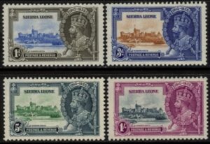 1935  Sierra Leone KGV Silver Jubilee set mounted mint.