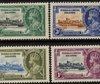 1935 Turks & Caicos SG.187-90  KGV 1935 Silver Jubilee  mounted mint.