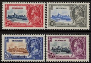 1935 St. Vincent SG.142-5 Silver Jubilee set 4 values u/m (MNH)