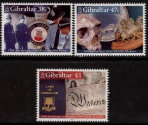 2005 Gibraltar SG.1139-41 Anniversaries Set of 3 values U/M (MNH)