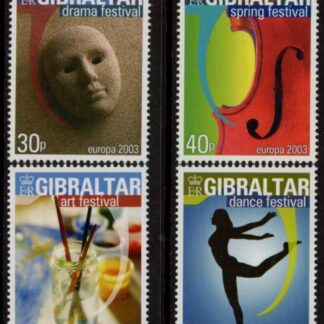 2003 Gibraltar SG.1041-4 Europa Art Set of 4 values U/M (MNH)