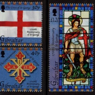 2003 Gibraltar SG.1052-4 1700 Eath Anniv of St. George Set of 3 values U/M (MNH)