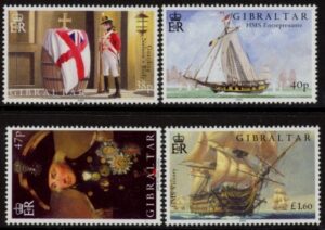 2005 Gibraltar SG1120-3 Bi-Cent Battle of Trafalgar set 4 values U/M (MNH)