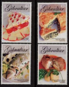 2005 Gibraltar SG.1125-8 Europa Gastronomy Set of 4 values U/M (MNH)