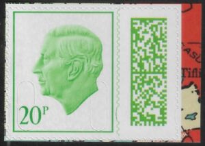 V5275  20p light green M25L MPIL  ex CY10 Valour & Victory. U/M (MNH