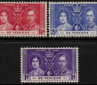 1937  St. Vincent  SG.146-8  Coronation set 3 values U/M (MNH)