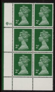 X1000a (UG6) Questa 2p TI Perf 15x14 emerald green. ACP Cyld. Q20 U/M (MNH)