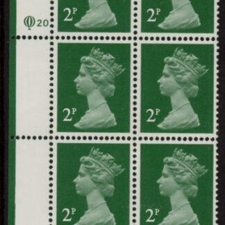 X1000a (UG6)  Questa 2p TI  Perf 15x14 emerald green. ACP Cyld. Q20 U/M (MNH)