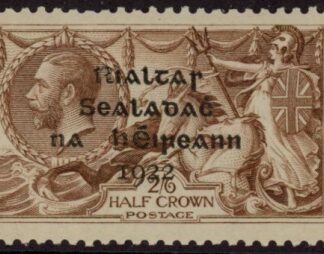 1922 Ireland  SG.17  2/6d sepia-brown 4 line overprint in black by Dollard. U/M (MNH)