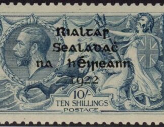 1922 Ireland  SG.46  10/- dull grey-blue 4 line overprint in black by Thom. M/M
