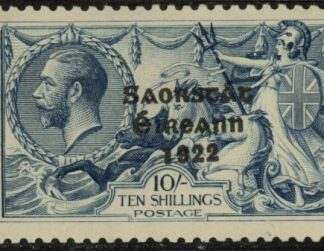 1922 Ireland KGV. SG66 10/- dull Grey Blue mounted mint