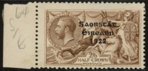 1922 Ireland KGV. SG64 2/6d chocolate brown. U/M (MNH)