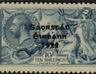 1928  Ireland KGV. SG88  10/- dull grey-blue. mounted mint.