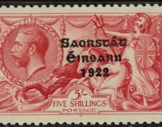 1928 Ireland KGV. SG87  5/- rose-carmine. mounted mint.