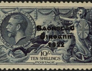 1935 Ireland KGV. SG.101  10/-  Indigo  re - engraved lightly mounted mint.