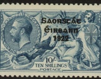 1925 Ireland KGV. SG85  10/- narrow date.  mounted mint.