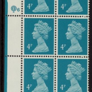 X1002 (UG14)  Questa 4p greenish blue Cyld. Q6  U/M (MNH)