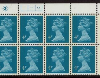 X996 (UG12)  Waddington 4p greenish blue Cyld. 2,1 phos1  no dot.  U/M (MNH)