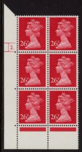 U297 (x971)  Harrison 26p rosineTI phos.(ACP)   perf RE  Cyld. 2 dot  U/M (MNH)