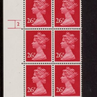 U296 (x971)  Harrison 26p Rosine TI phos.(FCP)   perf RE  Cyld. 2 no dot  U/M (MNH)