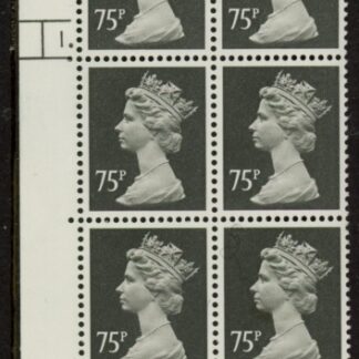 U472 (x994)  Harrison 75p grey-black (FCP) PVAD. cyld. 1 dot  U/M (MNH)