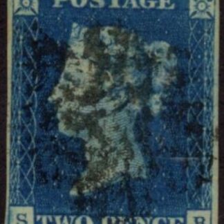 SG.5 2d  blue 4 margins Letters 'SB' cancelled black MX fine used.