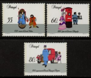 1991 Portugal SG.2249-51 History of Communications Set of 3 values U/M (MNH)
