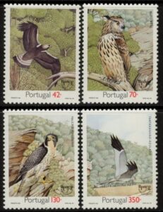 1993 Portugal SG.2354-7 Birds of Prey Set of 4 Values U/M (MNH)
