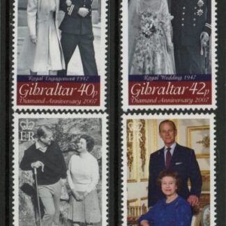 2007 Gibraltar SG1196-9 Diamond Wedding Set of 4 values U/M (MNH)