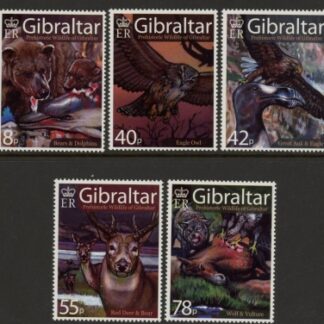 2007 Gibraltar SG.1220-4 Prehistoric Wildlife Set of 5 values U/M (MNH)