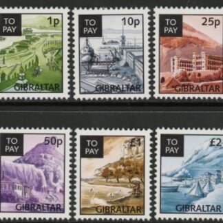 1996 Gibraltar D20-5 Postage Dues Set of 6 values U/M (MNH)
