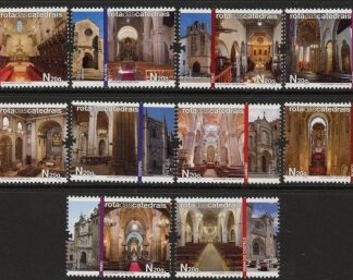2012 Portugal SG.3951-60 Cathedrals Set of 10 values U/M (MNH)