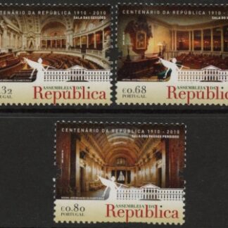 2010 Portugal SG.3791-2a Cent of Republic Assembly Set of 3 values U/M (MNH)