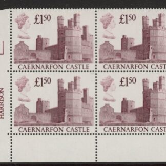 UK2 (SG.1411) £1.50  cylinder Block of 4 cylinder 2J Harrison U/M (MNH)