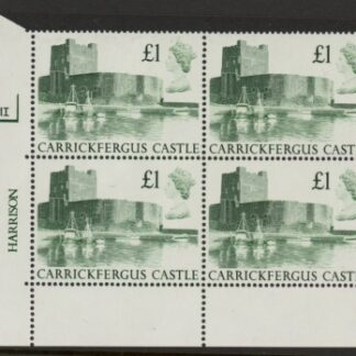 UK1 (SG.1410) £1 cylinder Block of 4 cylinder 1 I Harrison U/M (MNH)