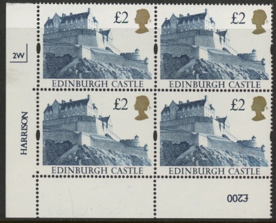 UK10 (SG.1613) £2  cylinder Block of 4 cylinder 2W Harrison  U/M (MNH)