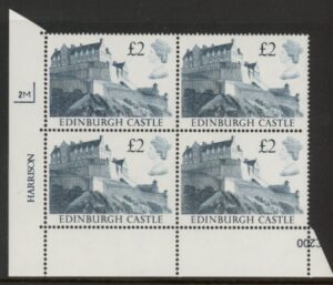 UK3 (SG.1412) £2 cylinder Block of 4 cylinder 2M Harrison U/M (MNH)