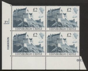 UK3 (SG.1412) £2  cylinder Block of 4 cylinder 2N Harrison  U/M (MNH)