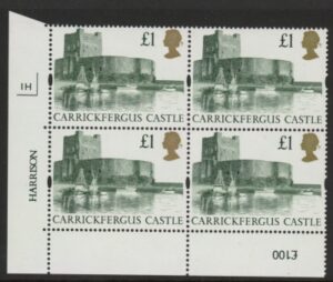 UK5 (SG.1611) £1.50  cylinder Block of 4 cylinder 1H  Harrison U/M (MNH)