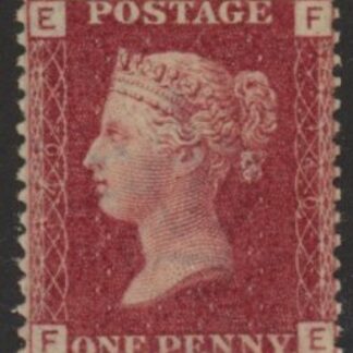 SG.43 1d rose red. corner letters 'FE' Plate 140  mint Original Gum