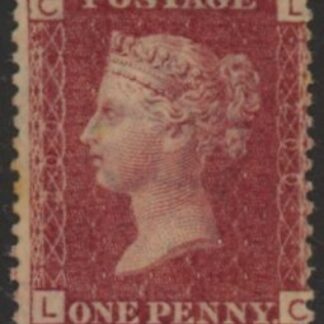 SG.43 1d rose red. corner letters 'LC' Plate 200  mint Original Gum