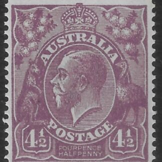 1924  Australia  SG.81 (ASC 118B)  4½d. deep violet.  U/M (MNH)
